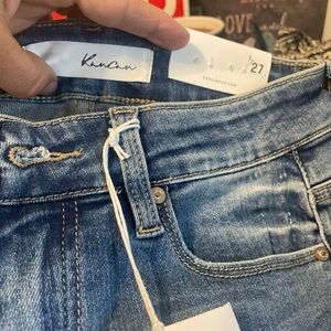 Kancan jeans NWT size 27 leopard print patches